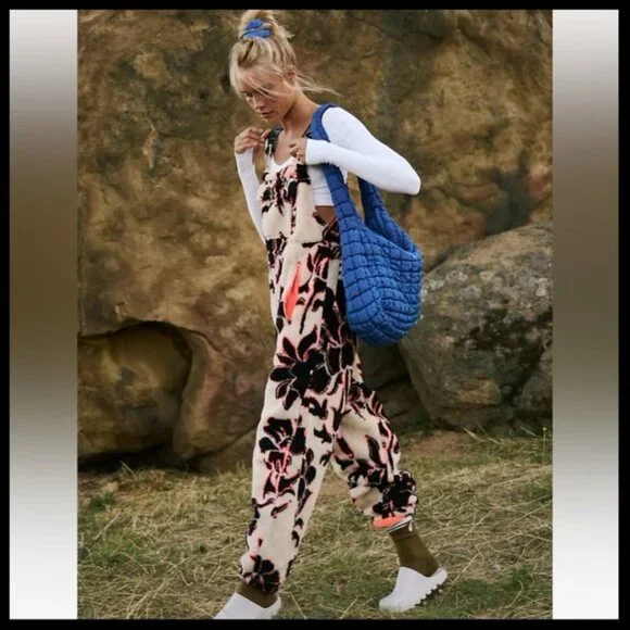 NWT Free People Movement Hit the Slopes Printed Salopette - Picture 7 of 7